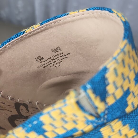 Sam Edelman Wax Cloth African Geometric Pattern Platform Espadrille Mules Sz8.5 - Picture 4 of 5